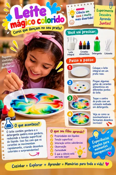 Ficha de exemplo: Leite mágico colorido