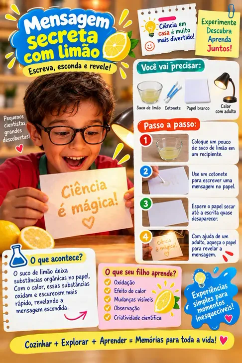 Ficha de exemplo: Mensagem secreta com limão