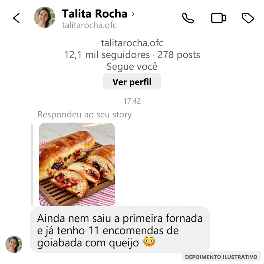 Depoimento de Talita Rocha: 11 encomendas antes da primeira fornada