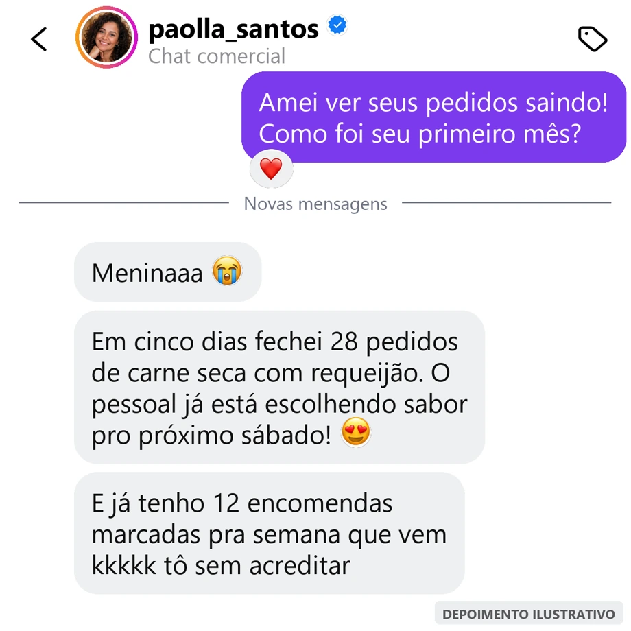 Depoimento de Paolla Santos: 28 pedidos em cinco dias