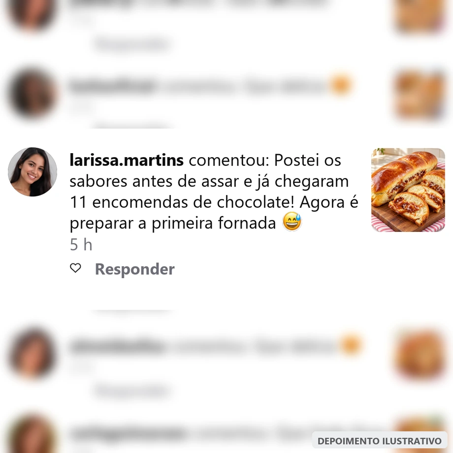 Depoimento de Larissa Martins: 11 encomendas só postando os sabores