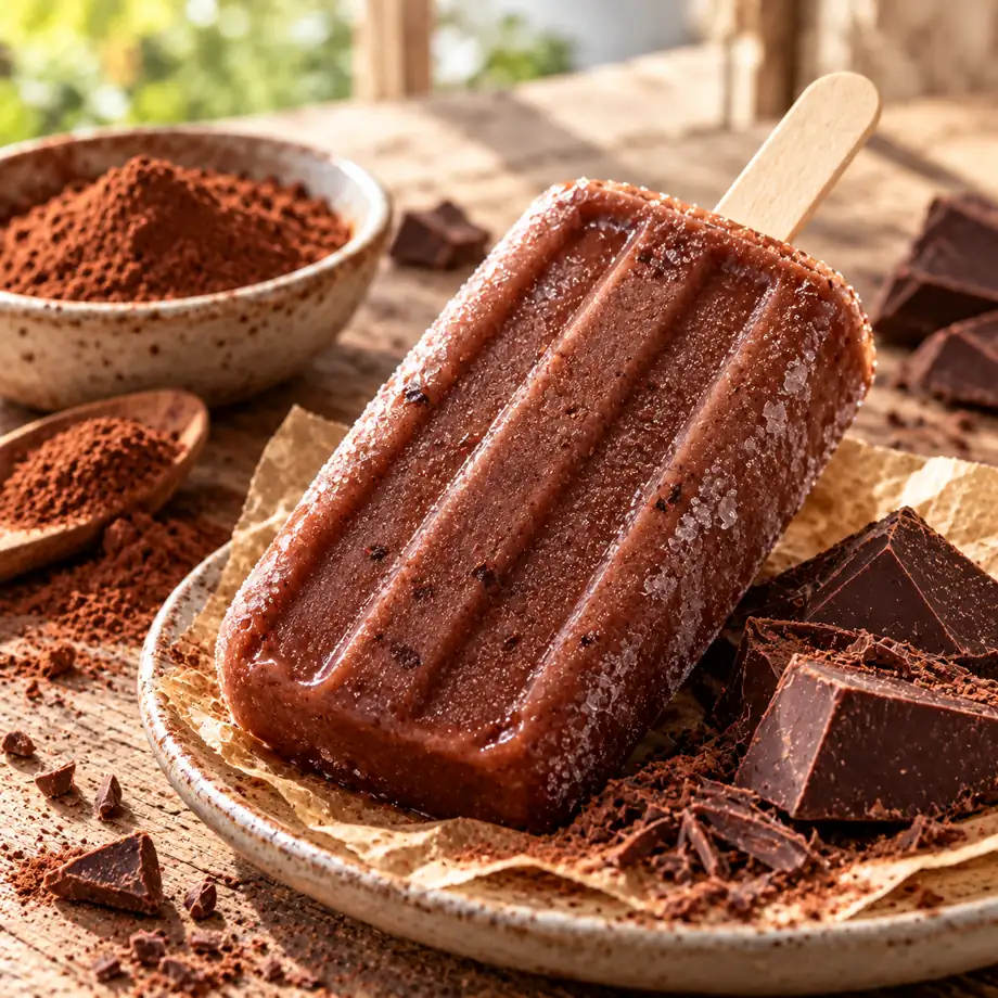 Cartão do picolé de chocolate: proteína, custo e tempo