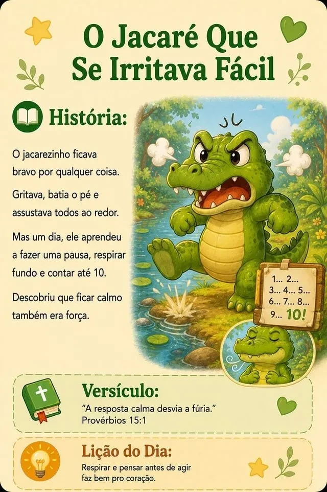 Exemplo de historinha do Sementes da Fé, 1 de 8