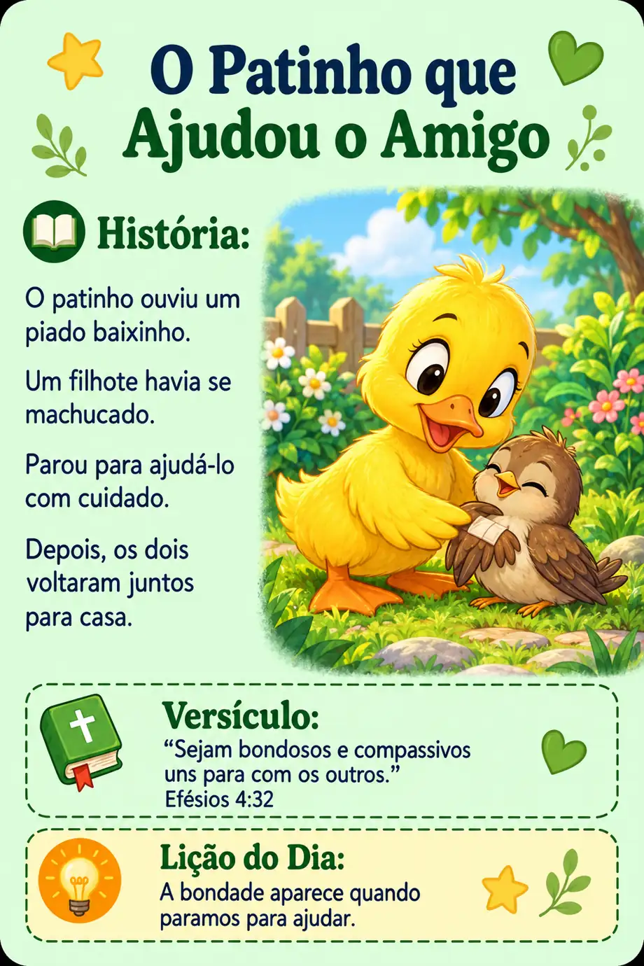 Exemplo de historinha do Sementes da Fé, 8 de 8