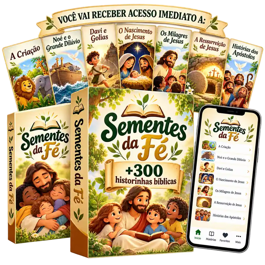 Sementes da Fé: +300 historinhas bíblicas, o guia e o aplicativo